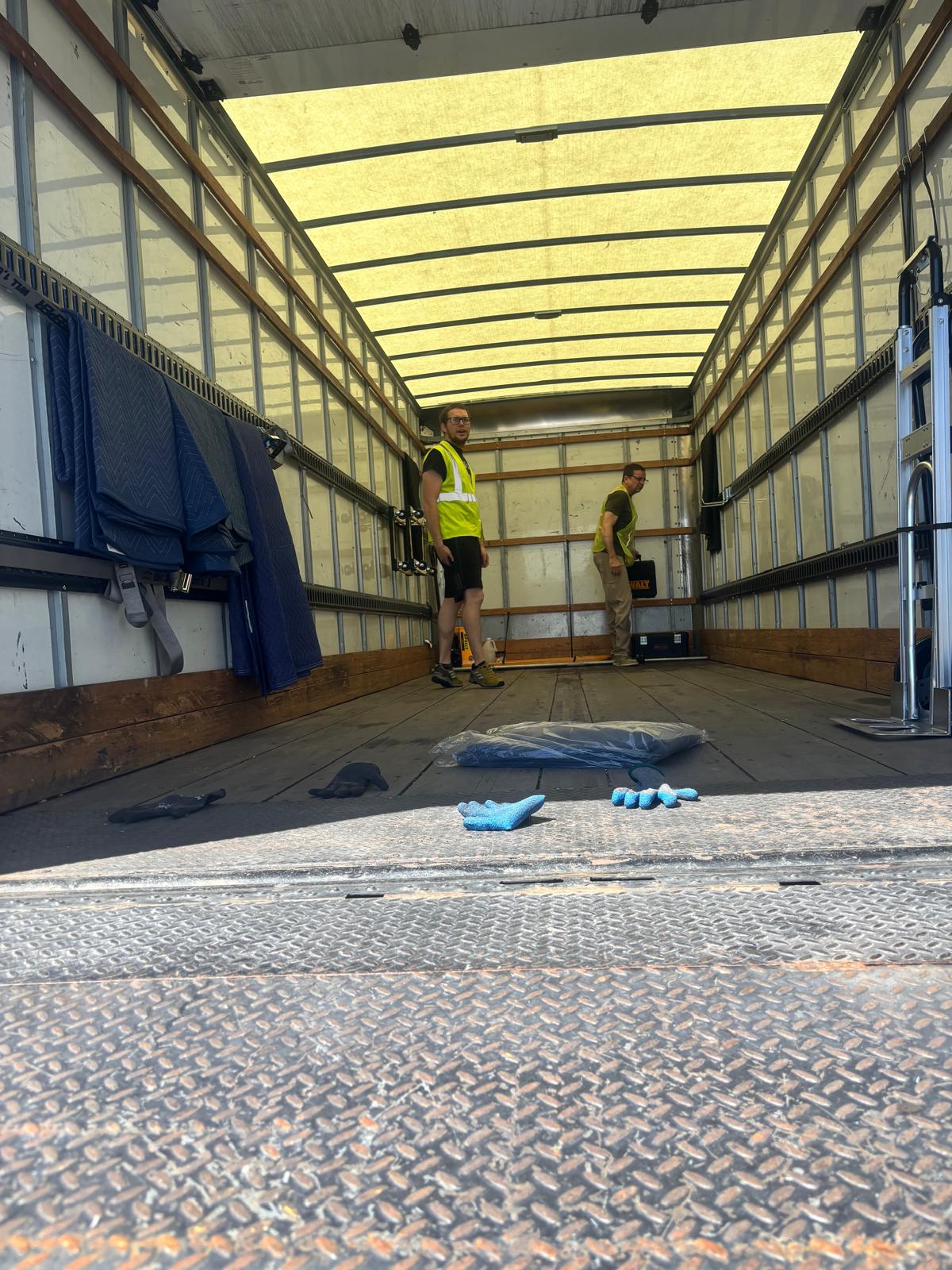 Inside the moving truck ready for your items